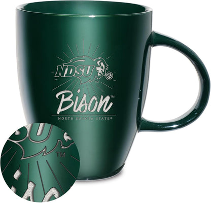 NCAA 18oz Laser Engraved Ceramic Lustre Mug - Coffee-Tea - Colors B