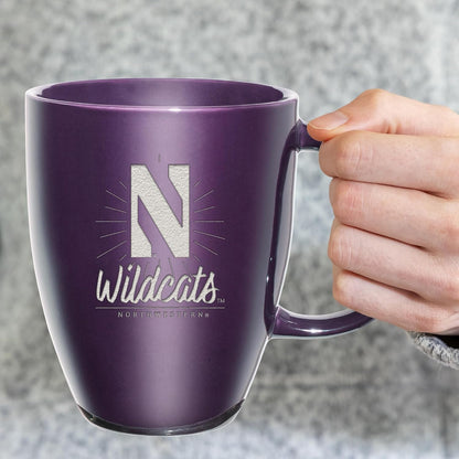 NCAA 18oz Laser Engraved Ceramic Lustre Mug - Coffee-Tea - Colors B
