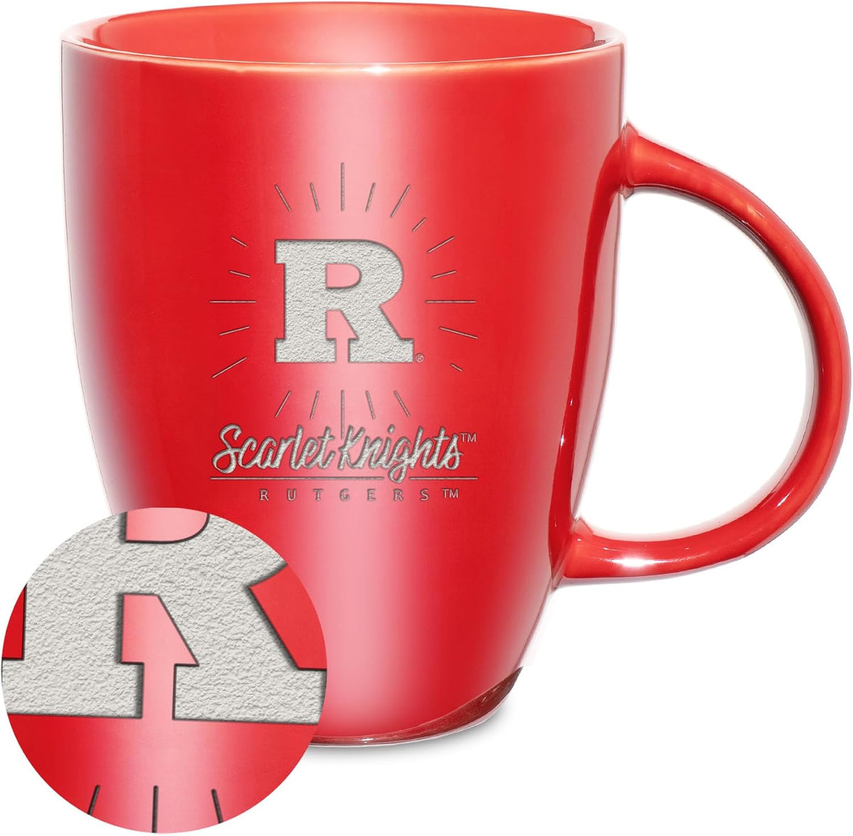 NCAA 18oz Laser Engraved Ceramic Lustre Mug - Coffee-Tea - Colors B