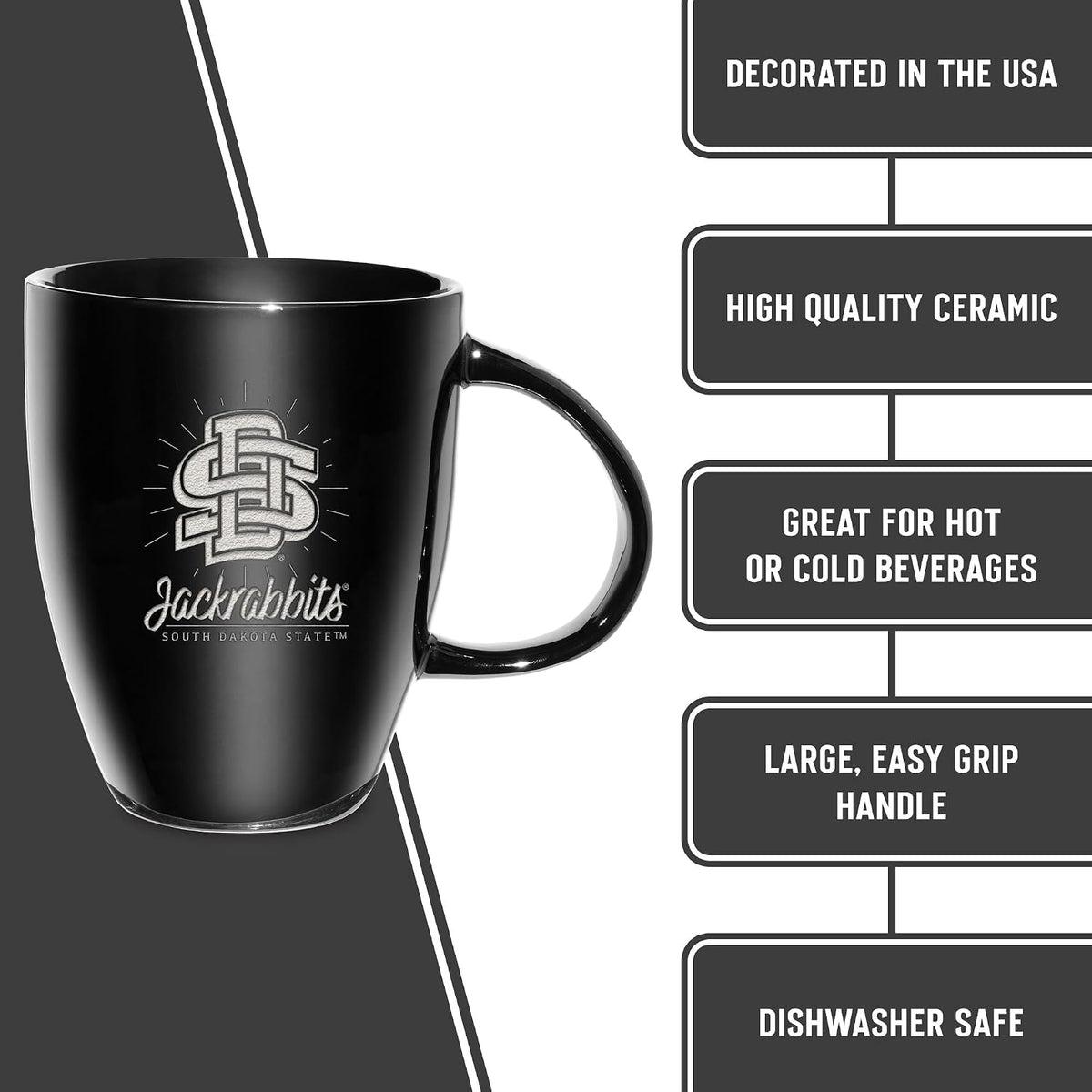 NCAA 18oz Laser Engraved Ceramic Lustre Mug - Coffee-Tea - Colors B