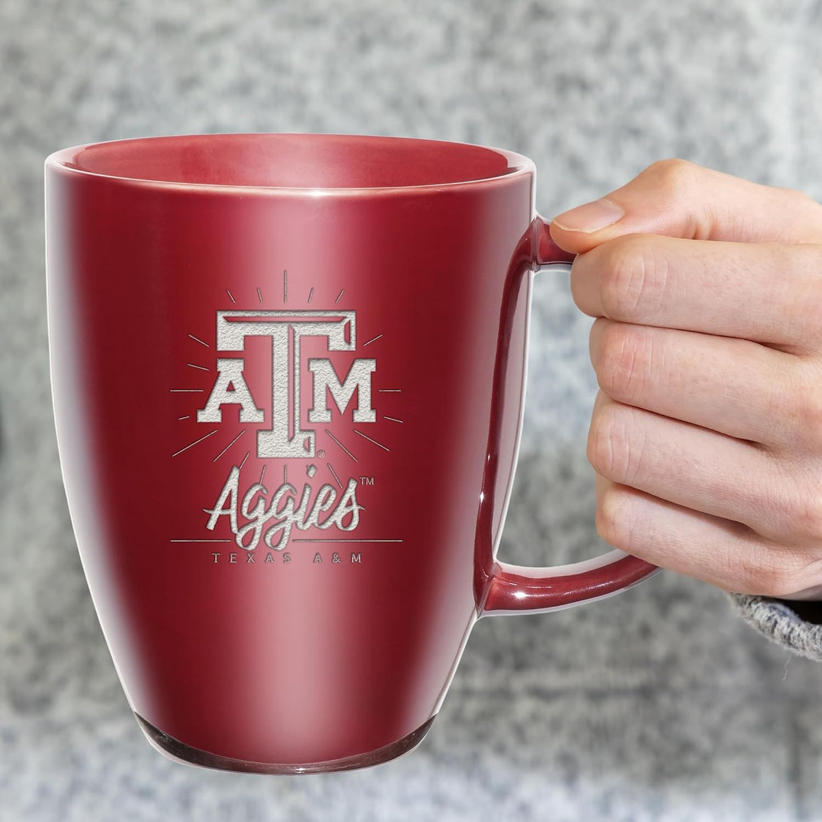 NCAA 18oz Laser Engraved Ceramic Lustre Mug - Coffee-Tea - Colors B