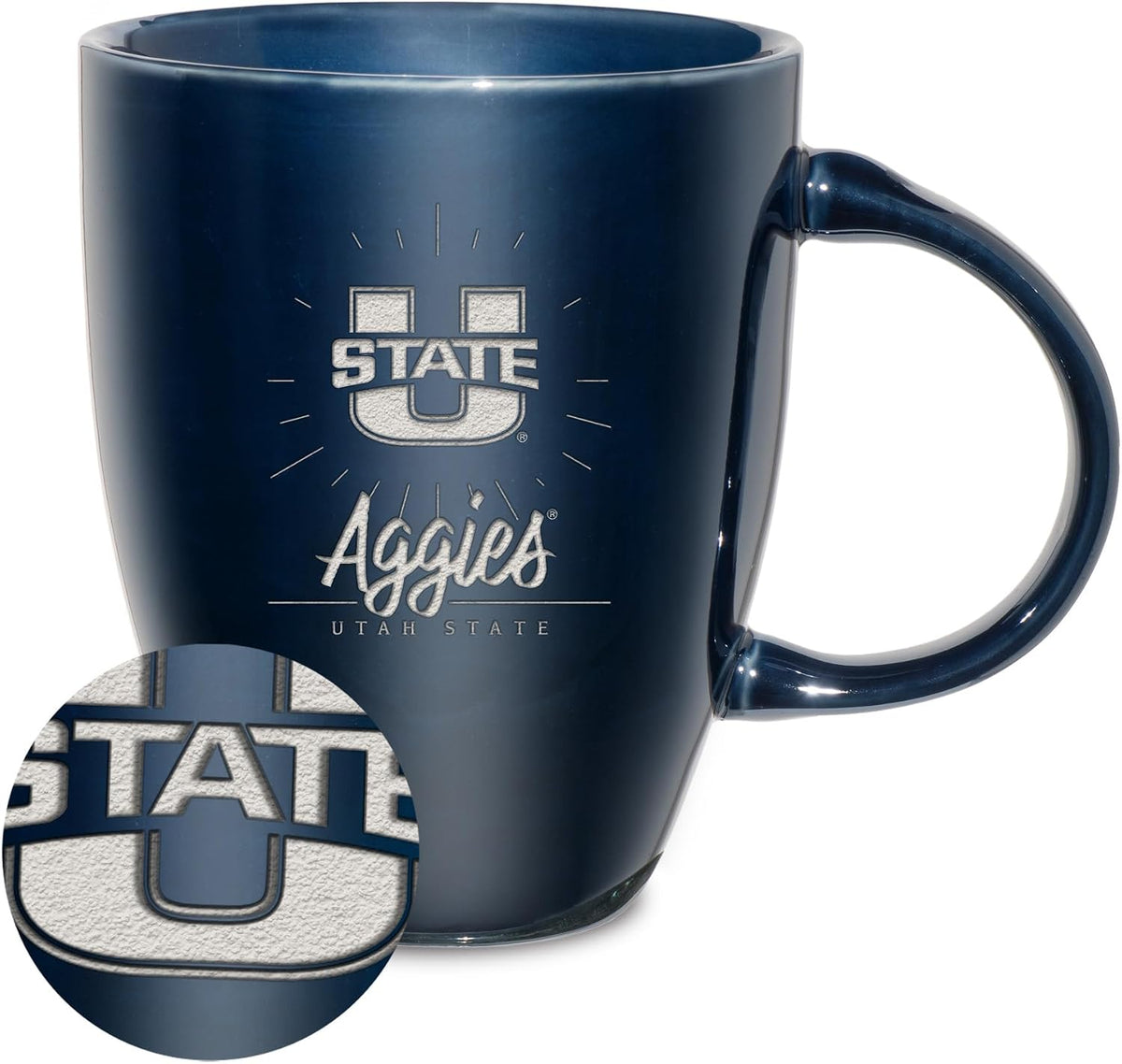 NCAA 18oz Laser Engraved Ceramic Lustre Mug - Coffee-Tea - Colors B
