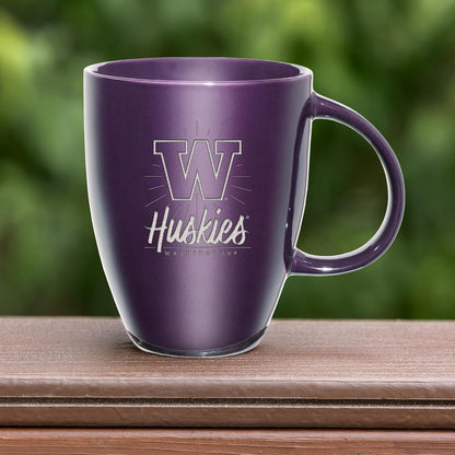 NCAA 18oz Laser Engraved Ceramic Lustre Mug - Coffee-Tea - Colors B