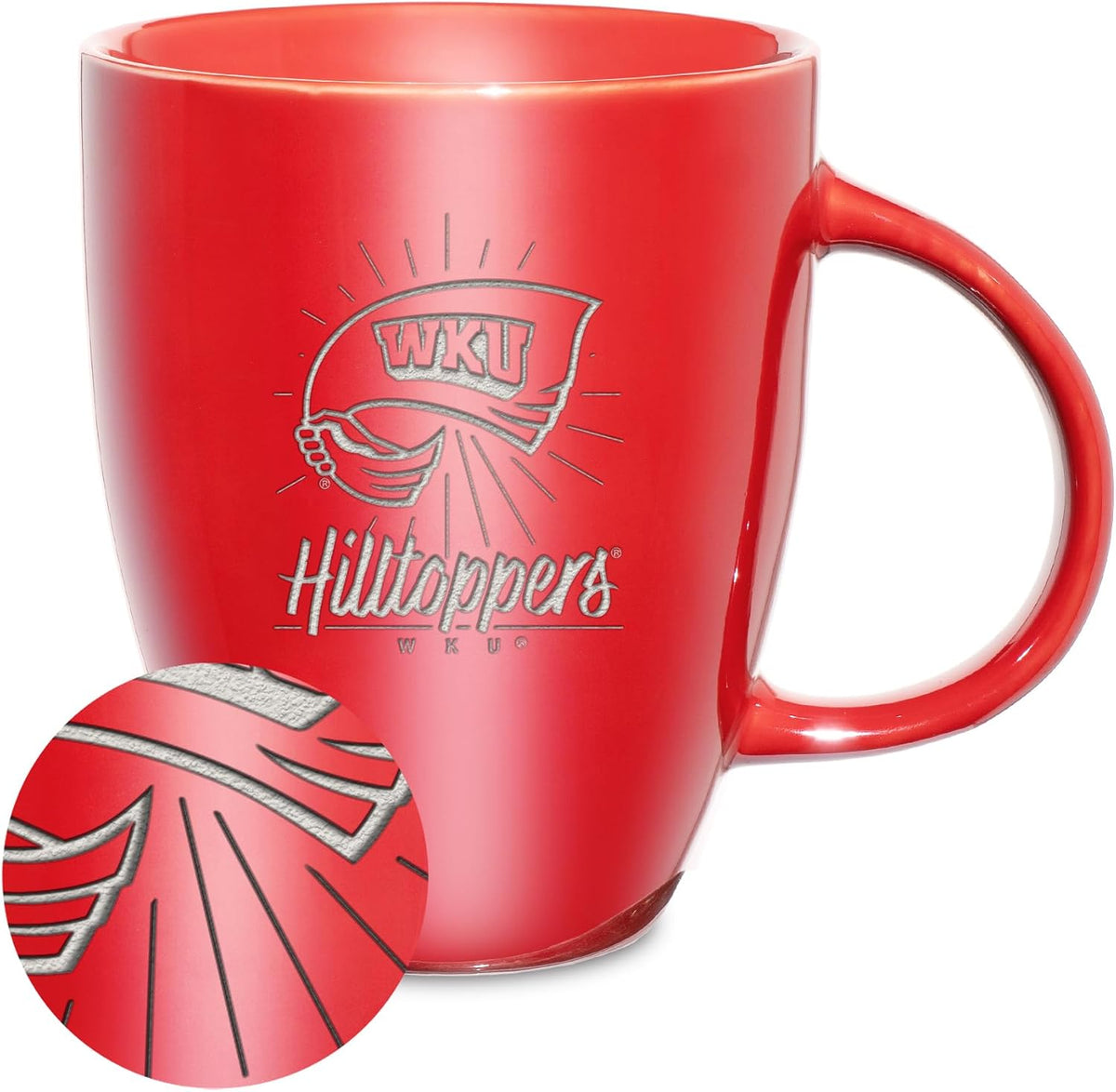 NCAA 18oz Laser Engraved Ceramic Lustre Mug - Coffee-Tea - Colors B