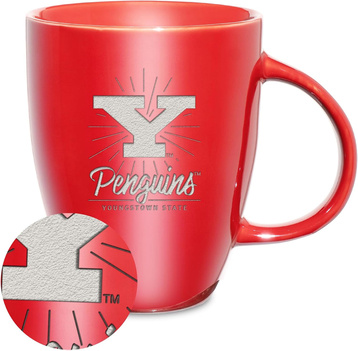 NCAA 18oz Laser Engraved Ceramic Lustre Mug - Coffee-Tea - Colors B