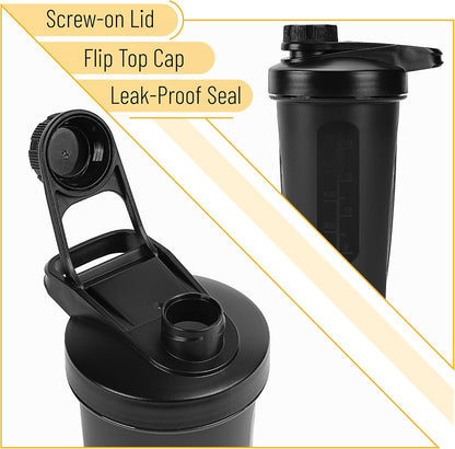 Shaker Bottles for Protein Mixes with Twist Cap, 28 oz
