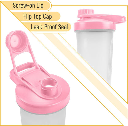 Shaker Bottles for Protein Mixes with Twist Cap, 28 oz
