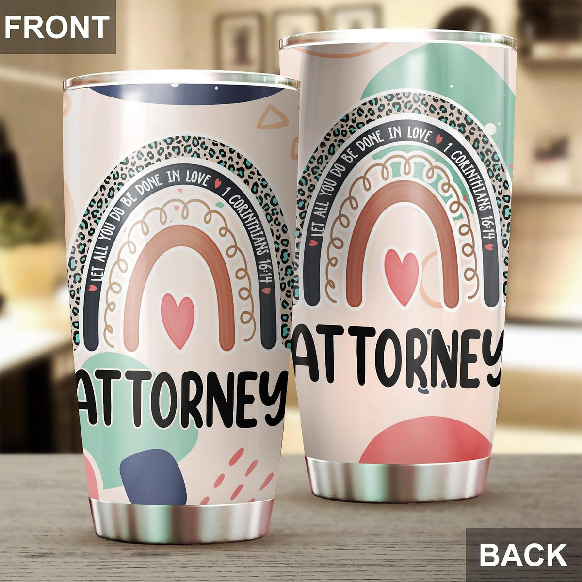 Let All You Do Be Done In Love Postal Clerk Tumbler Stainless Steel 20oz, Office Gifts Women Men Work Friends Coworker, Driking Coffee Cup For Birthday Christmas - Colors I