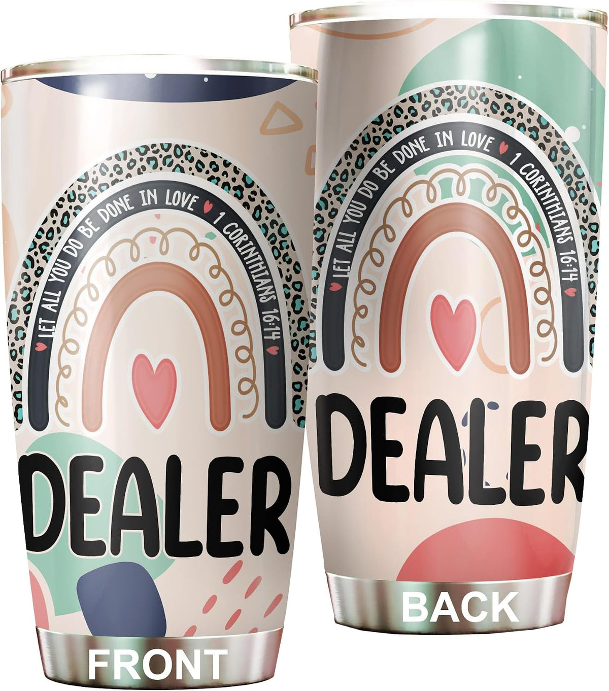 Let All You Do Be Done In Love Postal Clerk Tumbler Stainless Steel 20oz, Office Gifts Women Men Work Friends Coworker, Driking Coffee Cup For Birthday Christmas - Colors I