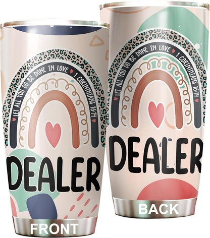 Let All You Do Be Done In Love Postal Clerk Tumbler Stainless Steel 20oz, Office Gifts Women Men Work Friends Coworker, Driking Coffee Cup For Birthday Christmas - Colors I