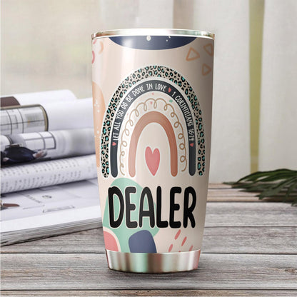 Let All You Do Be Done In Love Postal Clerk Tumbler Stainless Steel 20oz, Office Gifts Women Men Work Friends Coworker, Driking Coffee Cup For Birthday Christmas - Colors I