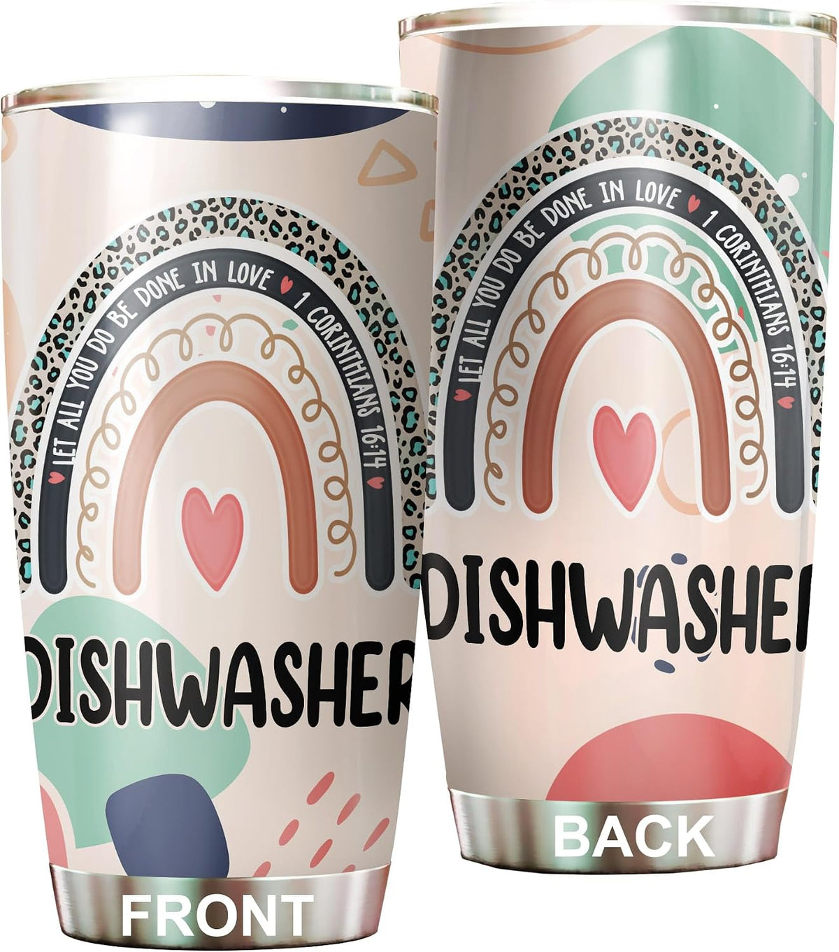 Let All You Do Be Done In Love Postal Clerk Tumbler Stainless Steel 20oz, Office Gifts Women Men Work Friends Coworker, Driking Coffee Cup For Birthday Christmas - Colors I