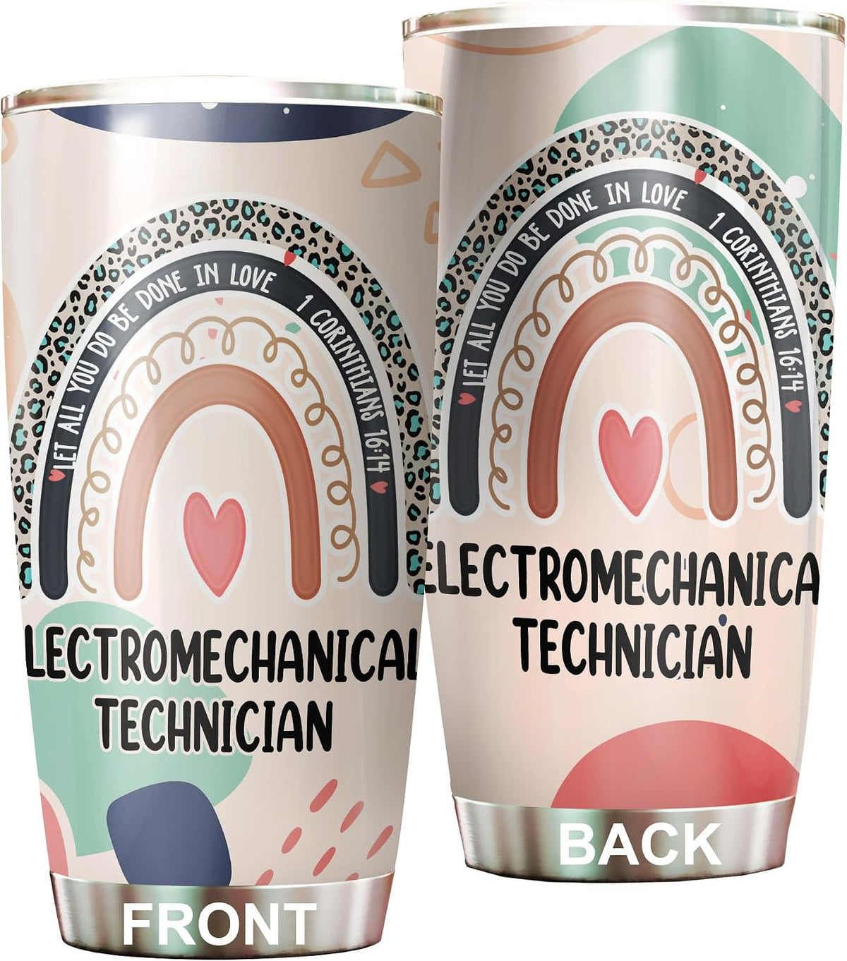 Let All You Do Be Done In Love Postal Clerk Tumbler Stainless Steel 20oz, Office Gifts Women Men Work Friends Coworker, Driking Coffee Cup For Birthday Christmas - Colors I