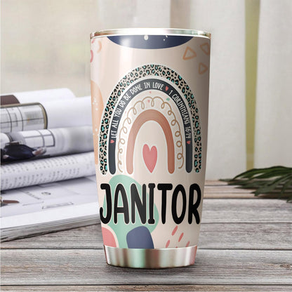 Let All You Do Be Done In Love Postal Clerk Tumbler Stainless Steel 20oz, Office Gifts Women Men Work Friends Coworker, Driking Coffee Cup For Birthday Christmas - Colors I