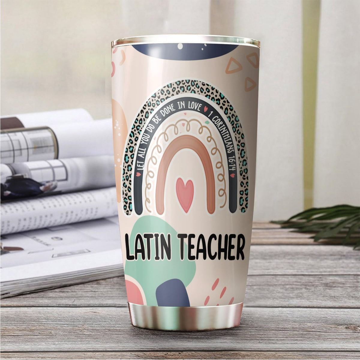 Let All You Do Be Done In Love Postal Clerk Tumbler Stainless Steel 20oz, Office Gifts Women Men Work Friends Coworker, Driking Coffee Cup For Birthday Christmas - Colors I