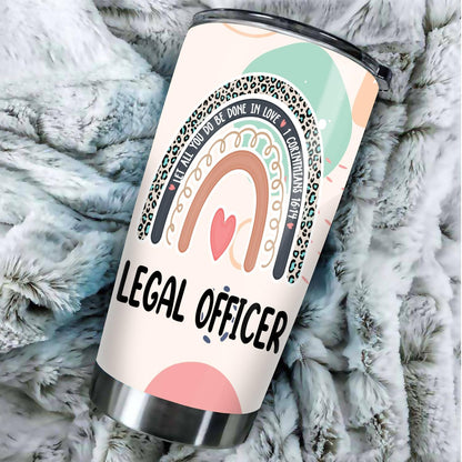 Let All You Do Be Done In Love Postal Clerk Tumbler Stainless Steel 20oz, Office Gifts Women Men Work Friends Coworker, Driking Coffee Cup For Birthday Christmas - Colors I