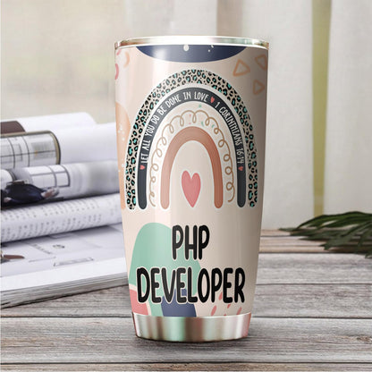 Let All You Do Be Done In Love Postal Clerk Tumbler Stainless Steel 20oz, Office Gifts Women Men Work Friends Coworker, Driking Coffee Cup For Birthday Christmas - Colors I