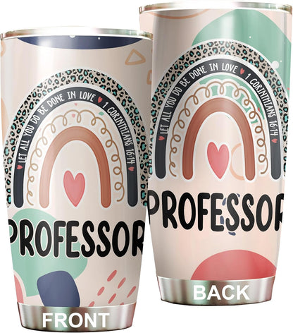 Let All You Do Be Done In Love Postal Clerk Tumbler Stainless Steel 20oz, Office Gifts Women Men Work Friends Coworker, Driking Coffee Cup For Birthday Christmas - Colors I