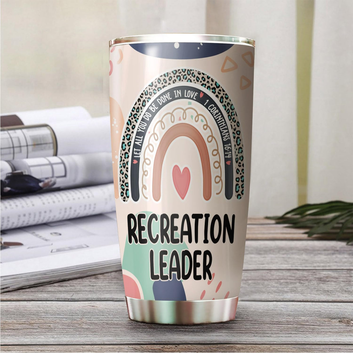 Let All You Do Be Done In Love Postal Clerk Tumbler Stainless Steel 20oz, Office Gifts Women Men Work Friends Coworker, Driking Coffee Cup For Birthday Christmas - Colors I