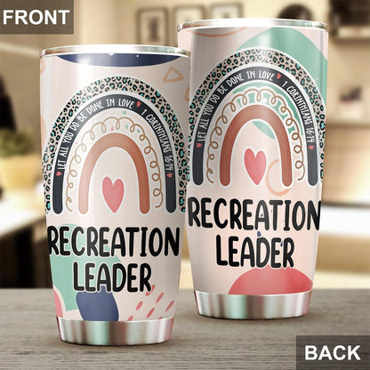 Let All You Do Be Done In Love Postal Clerk Tumbler Stainless Steel 20oz, Office Gifts Women Men Work Friends Coworker, Driking Coffee Cup For Birthday Christmas - Colors I