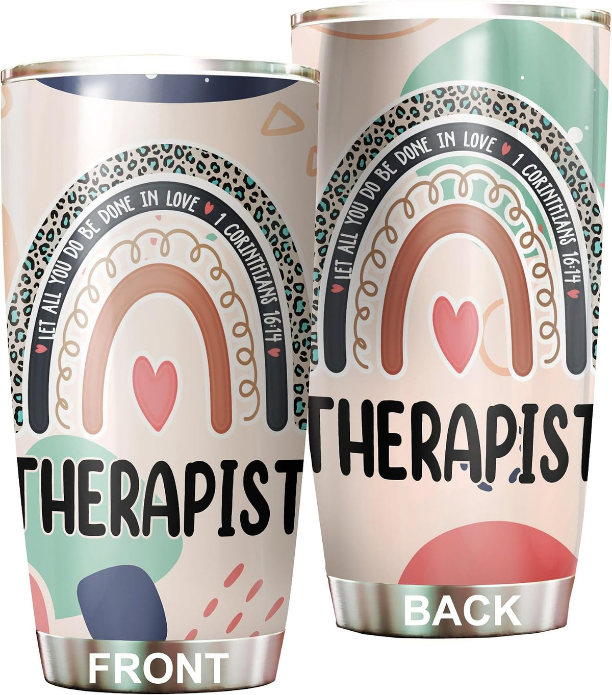 Let All You Do Be Done In Love Postal Clerk Tumbler Stainless Steel 20oz, Office Gifts Women Men Work Friends Coworker, Driking Coffee Cup For Birthday Christmas - Colors I