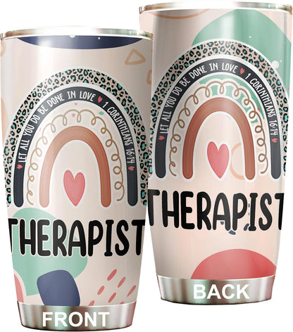 Let All You Do Be Done In Love Postal Clerk Tumbler Stainless Steel 20oz, Office Gifts Women Men Work Friends Coworker, Driking Coffee Cup For Birthday Christmas - Colors I