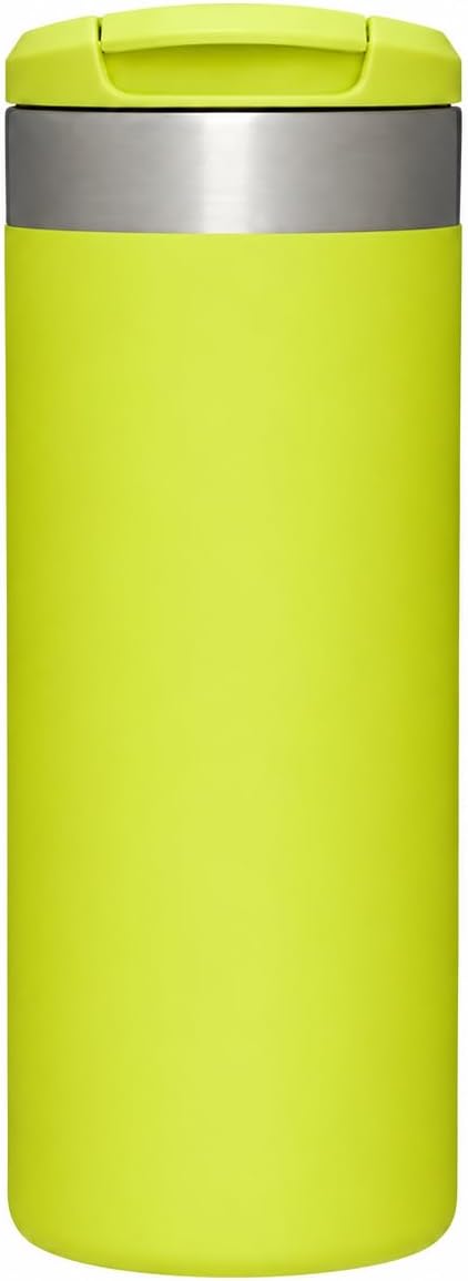 16 oz Insulated Coffee Travel Mug with Flip Lid, Stainless Steel Vacuum Tumbler, Leak-Resistant Double Wall Thermal Cup for Hot & Cold Drinks, Cream White