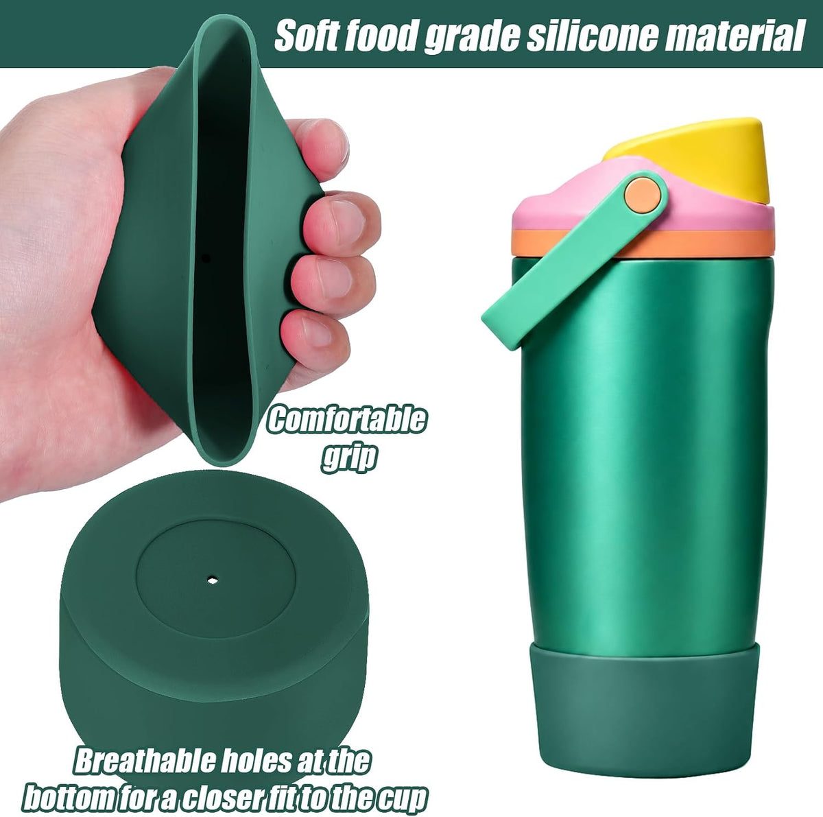 2PCS Protective Silicone Boots for Owala 30oz & 40oz FreeSip Sway