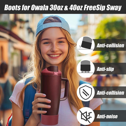 2PCS Protective Silicone Boots for Owala 30oz & 40oz FreeSip Sway
