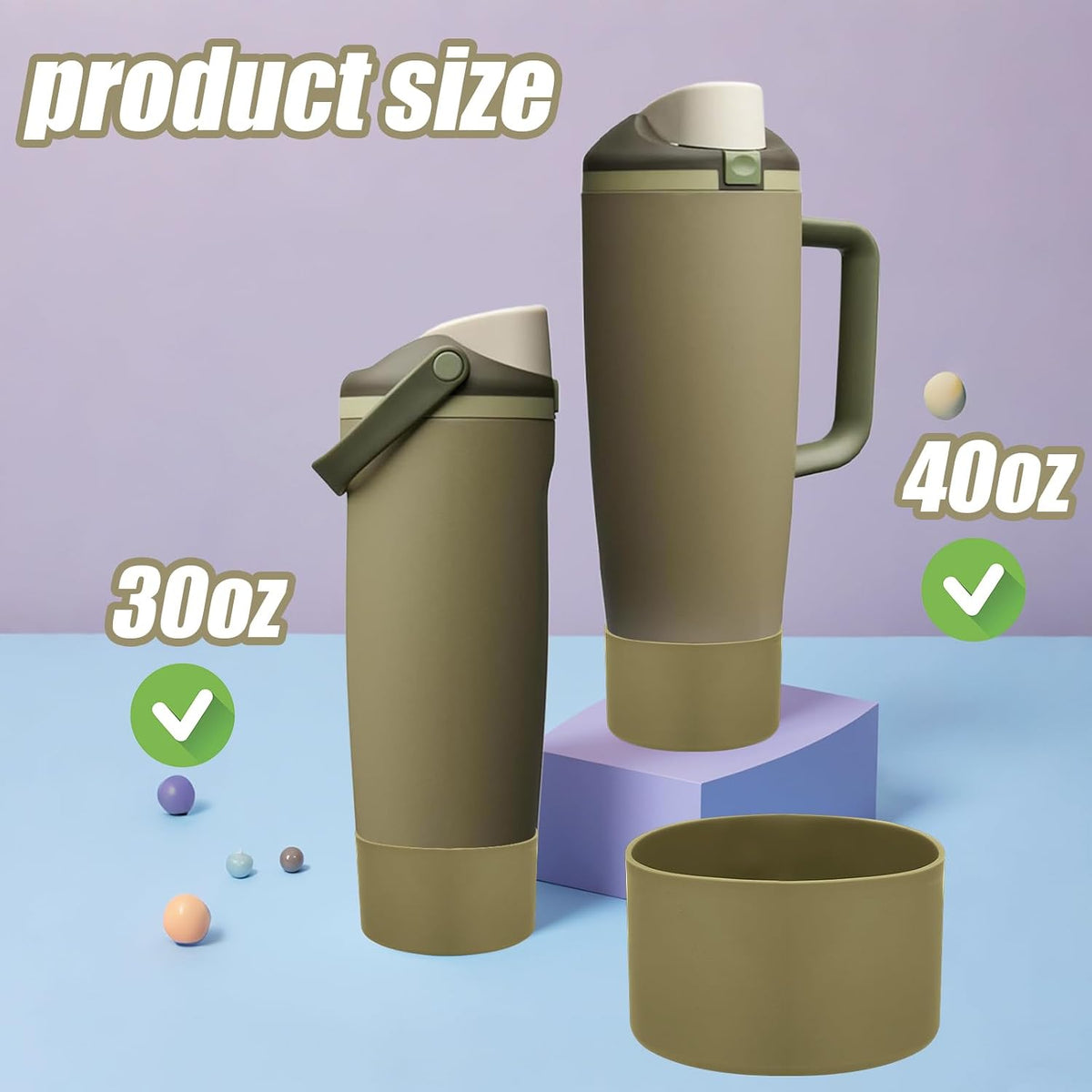 2PCS Protective Silicone Boots for Owala 30oz & 40oz FreeSip Sway