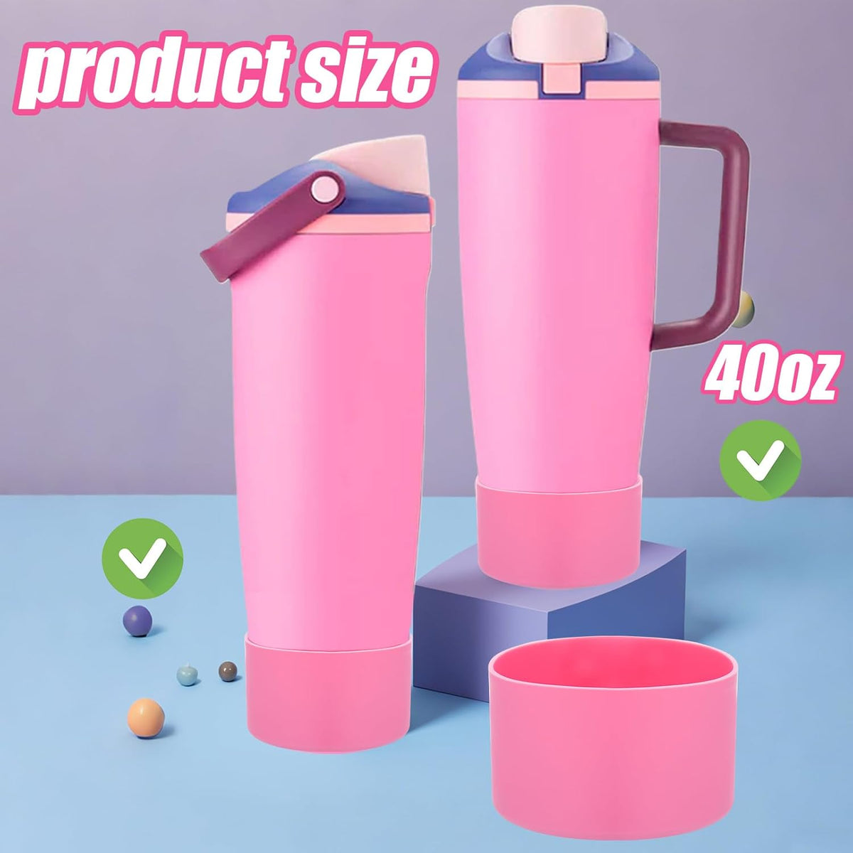 2PCS Protective Silicone Boots for Owala 30oz & 40oz FreeSip Sway