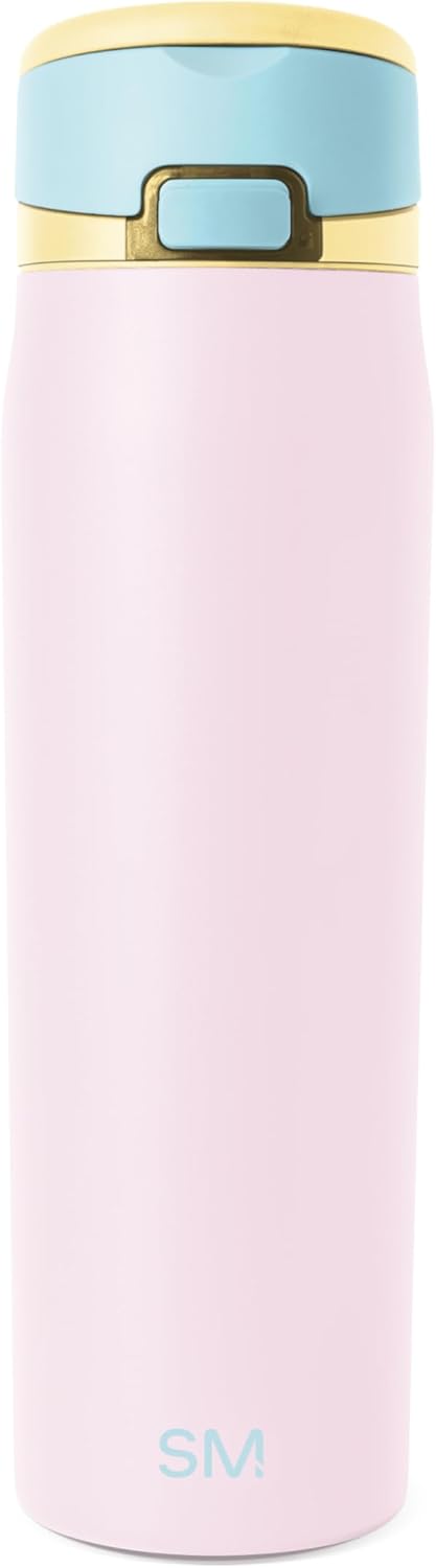 Simple Modern Mesa Loop Water Bottle with Covered Straw and Handle | 24oz Cup Holder Friendly Insulated Stainless Steel Bottles for Travel, Sports and School | Iris Sage - Colors B