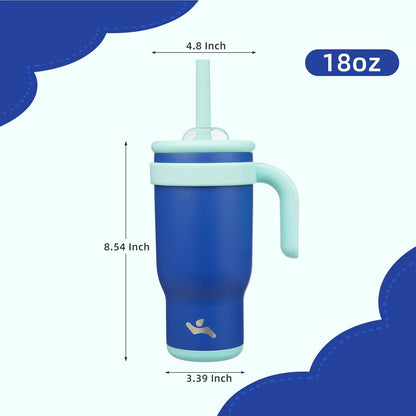 Konokyo 30 oz Tumbler with Side Handle, Insulated Water Bottle with Straw and 2 in 1 Lid, Stainless Steel Cup Travel Coffee Mug for Sports Office Gym,Purple