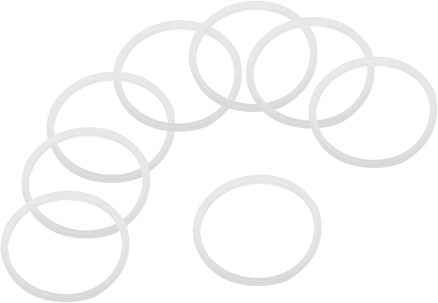uxcell 16oz or 20oz Replacement Rubber Lid Seals, 2 Pcs 2.4" Diameter O Shaped Resealable Lid Gaskets for Stainless Steel Insulated Tumbler Mugs Cups Vacuum, White