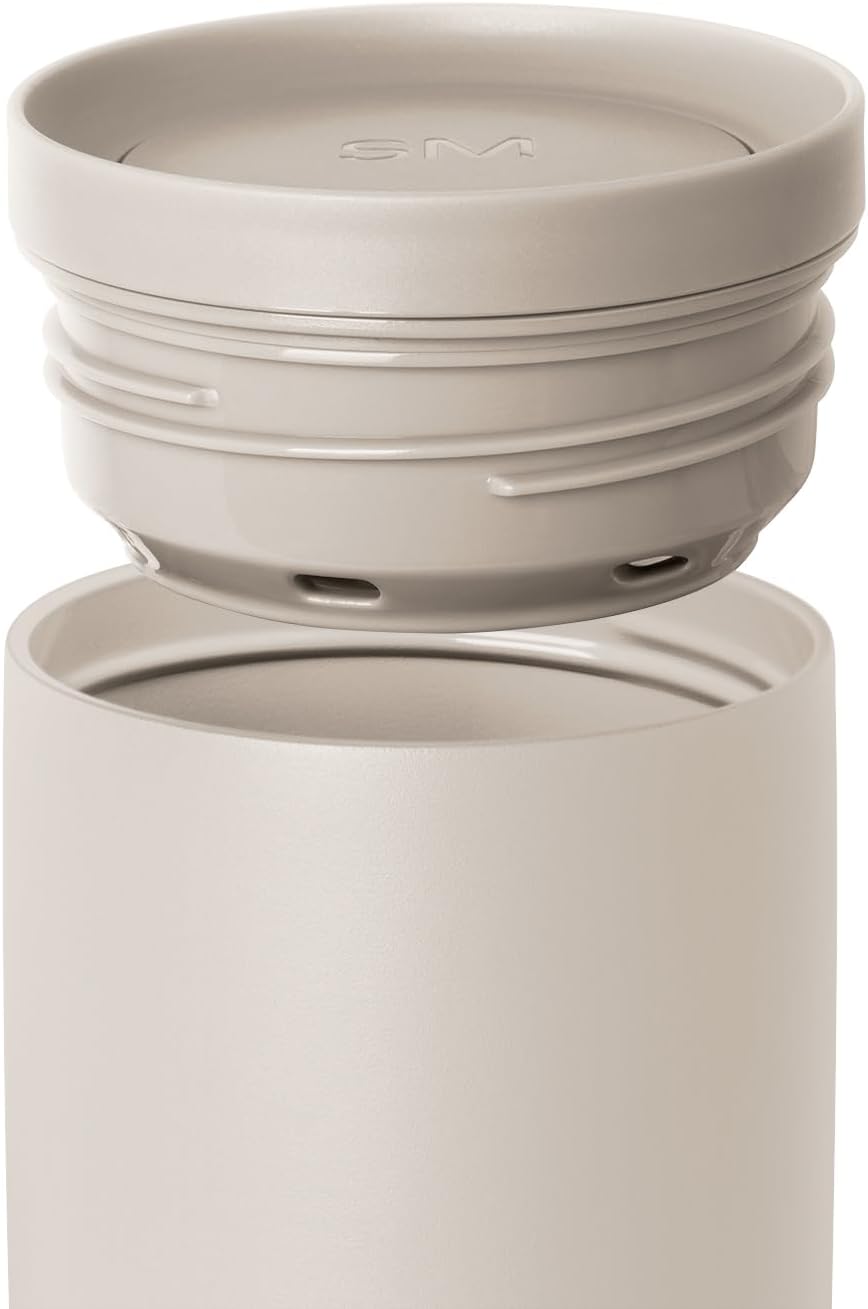Simple Modern Travel Coffee Mug Tumbler with 360° Lid | Ceramic-Lined Insulated Stainless Steel Cold Brew Iced Coffee Cup | Gifts for Women Men Her Him | Voyager Signature | 16oz | Sea Glass Sage