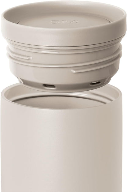 Simple Modern Travel Coffee Mug Tumbler with 360° Lid | Ceramic-Lined Insulated Stainless Steel Cold Brew Iced Coffee Cup | Gifts for Women Men Her Him | Voyager Signature | 16oz | Sea Glass Sage