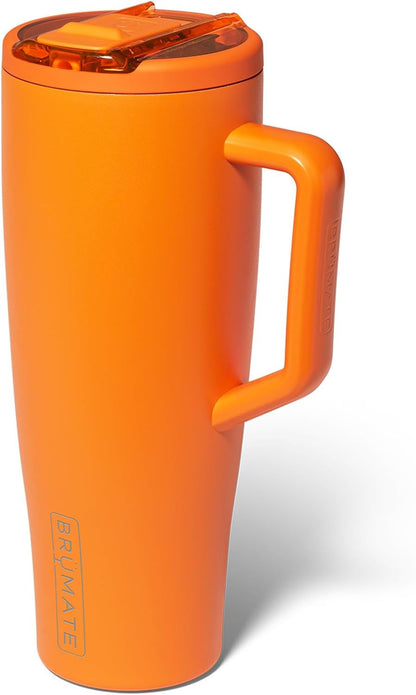 BrüMate Era Flip 30oz Tumbler with 100% Leakproof Covered Straw Lid | Hygienic Covered Straw | Insulated Stainless Steel Water Bottle with Handle | Cup Holder Friendly | BPA-Free (Sage)