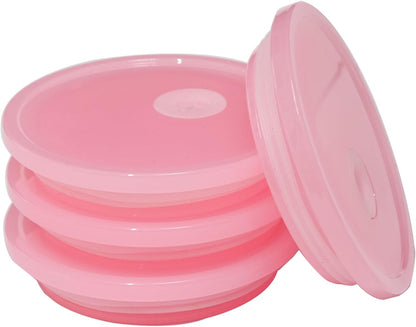 4 Pack Acrylic Lids for Glass Cups with Bamboo Lids and Straws, 2.75 inch/70 mm Acrylic Lids for 16 OZ Beer Can Cups with Wooden Lids, Replacement Canning Lids for 16OZ 20 OZ Glass