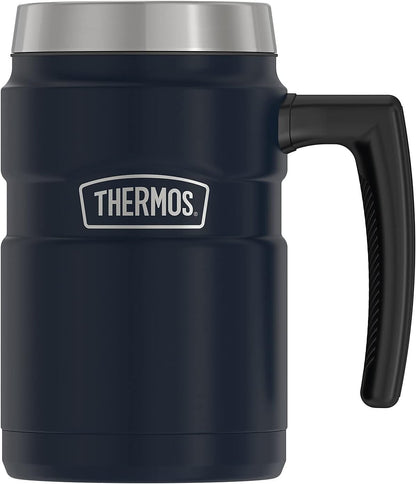 Thermos Stainless King 16 Ounce Coffee Desk Mug, Matte Steel