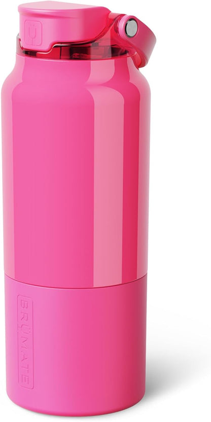 BrüMate Rise 25oz Water Bottle With 100% Leakproof Covered Silicone Straw | Insulated Stainless Steel Water Bottle | Cup-Holder Friendly | Fast Flow | Soft Sip Silicone Spout | BPA-Free (Rose Taupe)