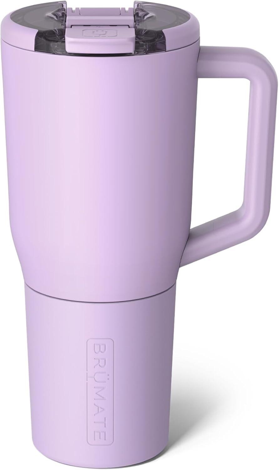 BrüMate Müv - 25oz 100% Leak Proof Insulated Coffee Mug with Handle & Lid - Stainless Steel Coffee Travel Mug - Double Walled Coffee Cup (Lilac Dusk)