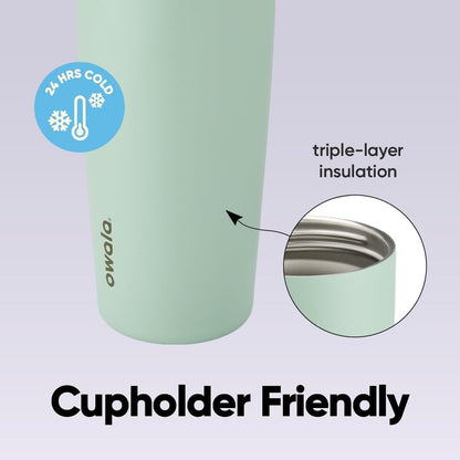 Owala FreeSip Sway Insulated Stainless Steel Water Bottle with Two-Way Spout, Built-In Straw and Bucket Handle, Made for Travel, School, and Sports, 30oz, BPA Free, Leak Proof, Daybreak