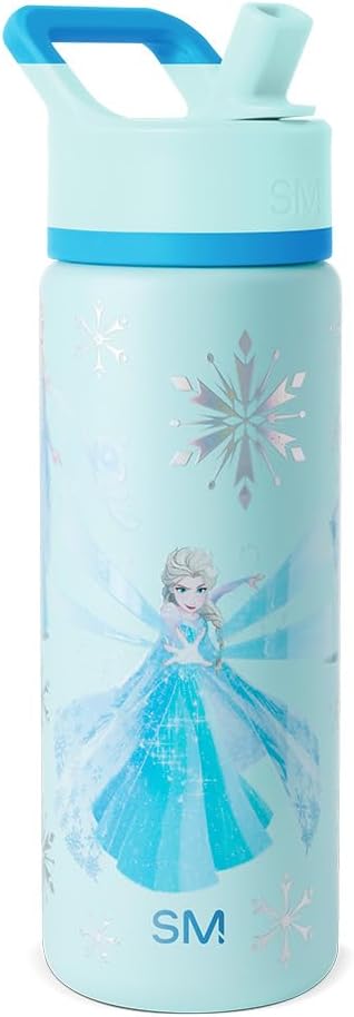 Simple Modern Disney Minnie Mouse Kids Water Bottle with Straw Lid | 14oz Insulated Stainless Steel Kids Tumbler & Spill Proof Toddler Cup for School, Girls, Boys | Summit | Minnie Mouse Fun - Colors B
