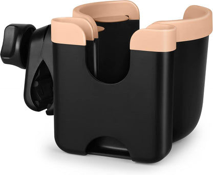 Accmor Stroller Cup Holder with Phone Holder, Bike Cup Holder, Universal Cup Holder for Uppababy Nuna Doona Strollers, 2-in-1 Cup Holder for Walker, Wheelchair, Scooter - Colors B