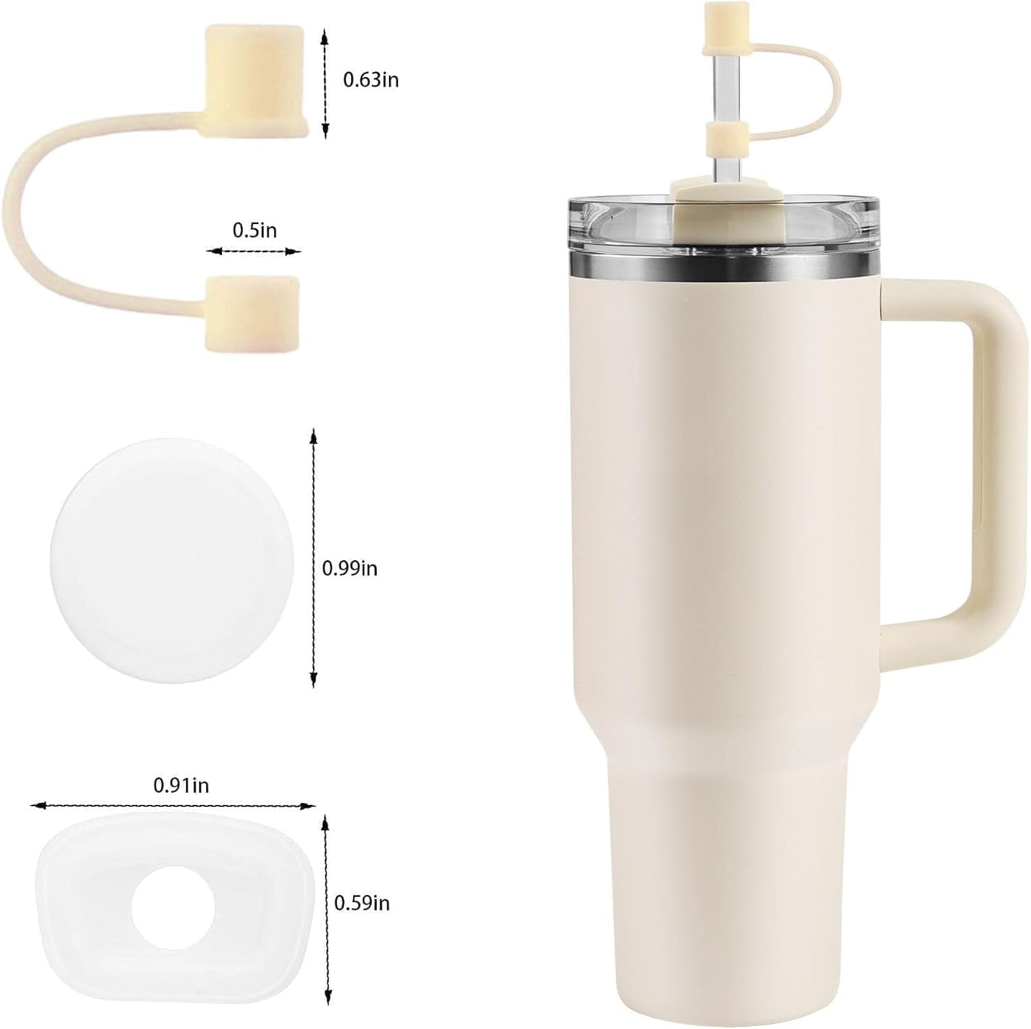 MOLOSLEEVE 21 Colors Straw Toppers Include A Set of Leak-proof Plugs, for Stanley Straw Covers Cap for Stanley Cup 2.0 30oz, 40oz, Silicone, Dust-Proof （Clear）