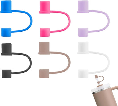 6|12 Pack 0.4in/10mm Straw Toppers, for Stanley Straw Covers Cap for Tumblers for Stanley 14|20|30|40|64 Oz Cup, Silicone Dust-Proof Caps（ Cup is Not Included）, 6 Pack