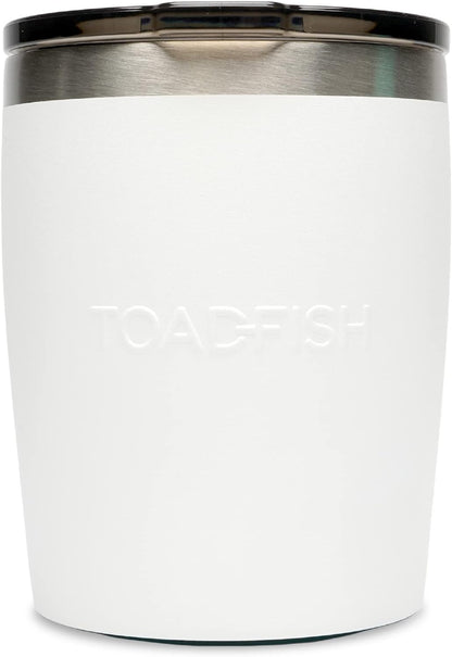 Toadfish Non-tipping 10oz Double Wall Insulated Stainless Steel Rocks Tumbler w/ East Slide Lid - Graphite