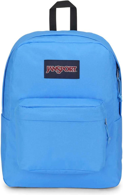 JanSport SuperBreak One Backpacks - Durable, Lightweight Bookbag with 1 Main Compartment, Front Utility Pocket with Built-in Organizer - Premium Backpack, Black - Colors A
