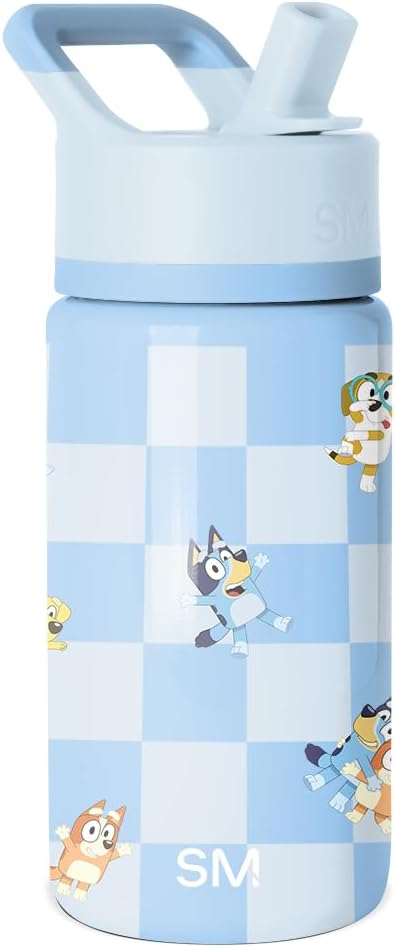 Simple Modern Disney Minnie Mouse Kids Water Bottle with Straw Lid | 14oz Insulated Stainless Steel Kids Tumbler & Spill Proof Toddler Cup for School, Girls, Boys | Summit | Minnie Mouse Fun - Colors B