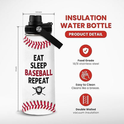 SANDJEST Gym Insulated Engraved Stainless Steel Water Bottle 32oz, Vacuum Chug Lid Travel Tumbler For Men Friends Dad Gymer Trainer, Gym Mode on, Birthday Christmas Father's Day